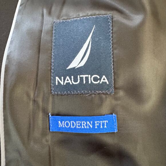 NAUTICA‎ MODERN FIT BI-STRETCH TWO BUTTON BLAZER IN BLACK NWT MEN'S SIZE 40R - Picture 11 of 13